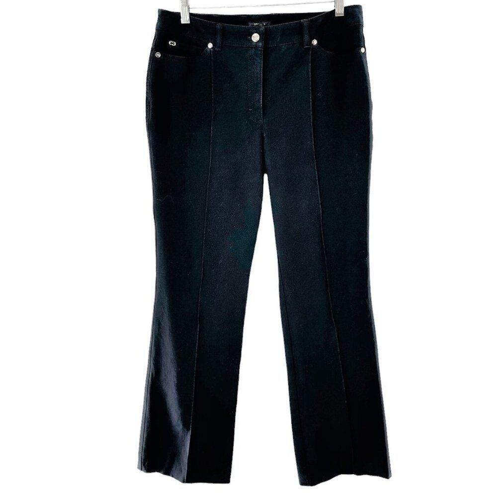 ESCADA Black Stretch Cotton Denim Straight Leg Jeans Size 40